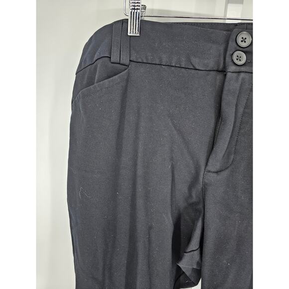 Studio by Torrid Womens Sz 26R Straight Leg Flat Front Dress Pants Solid Black - Picture 2 of 4